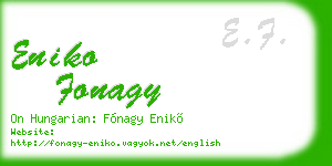 eniko fonagy business card